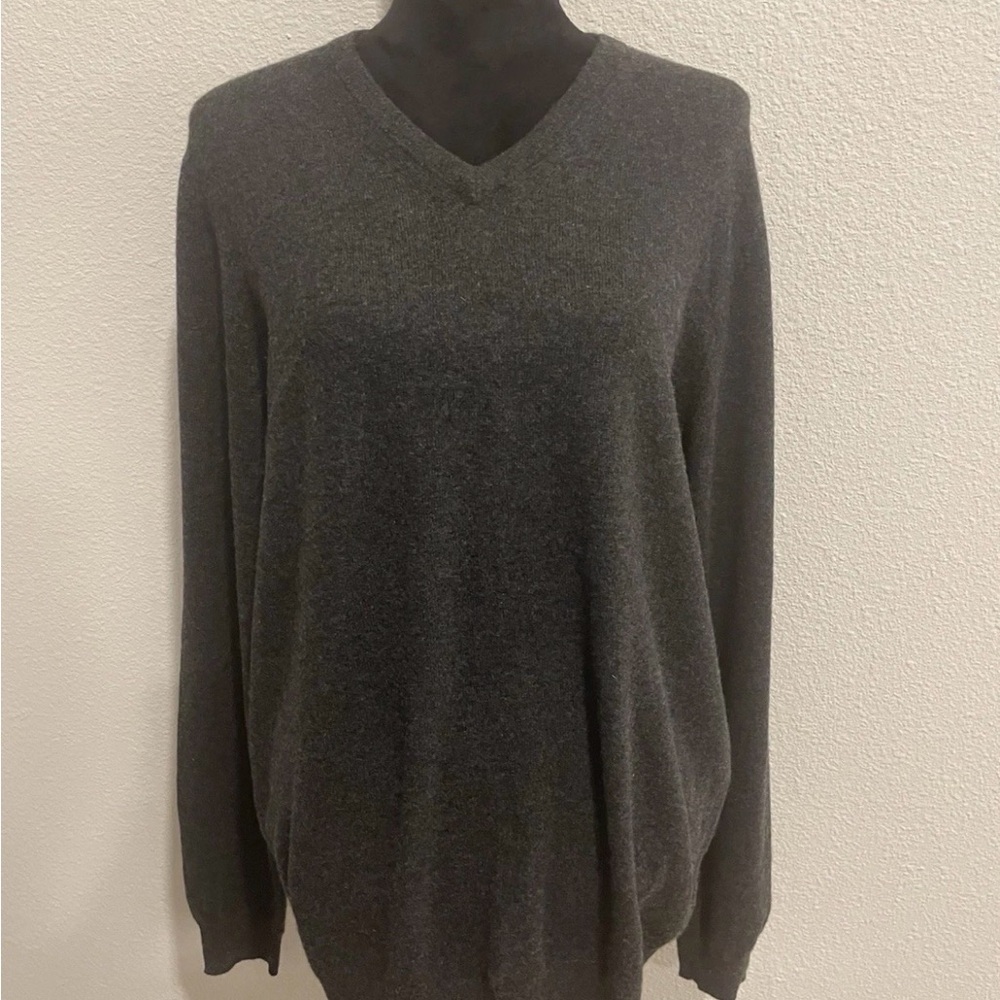 Joseph Abboud Charcoal V-Neck Sweater